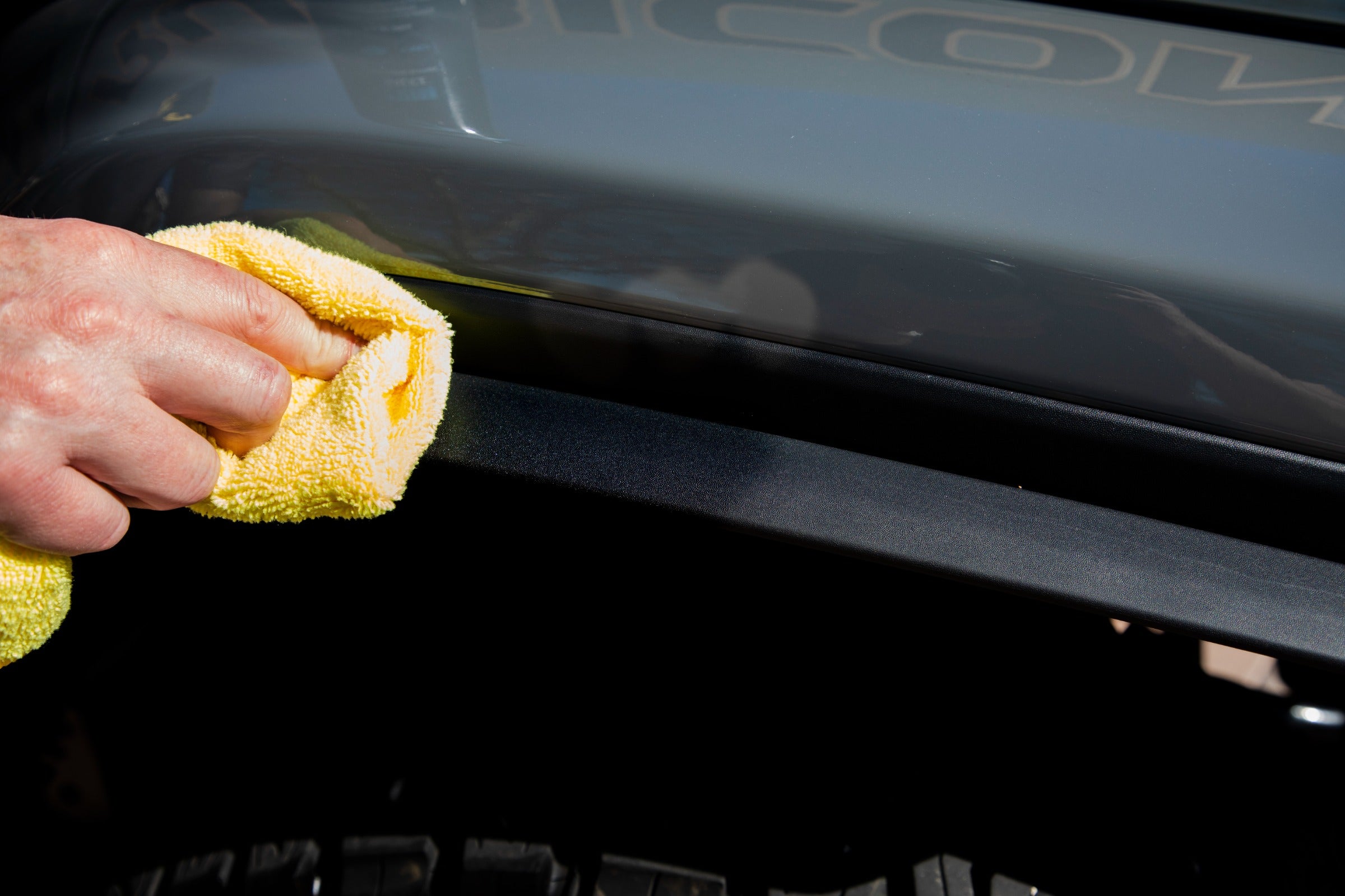 restoring a car's black trim