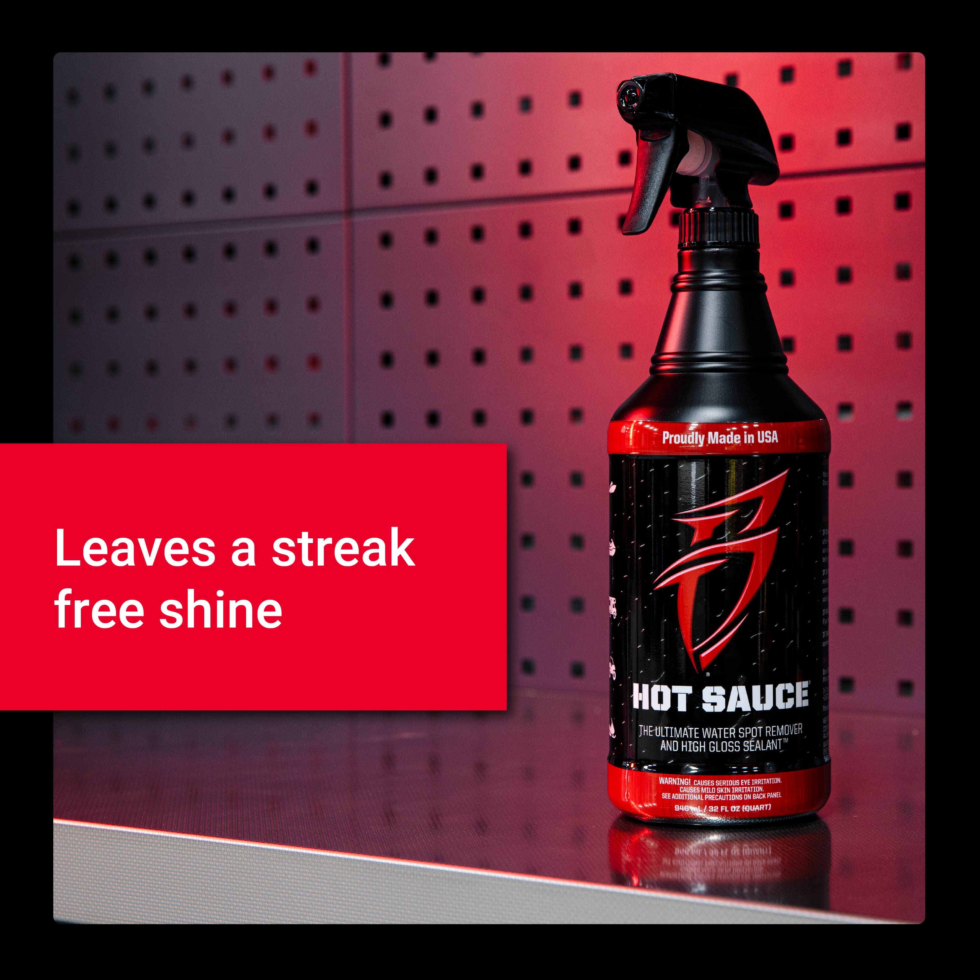 Premium vehicle detailing spray that delivers a streak-free shine and high gloss finish. Ideal for car enthusiasts.