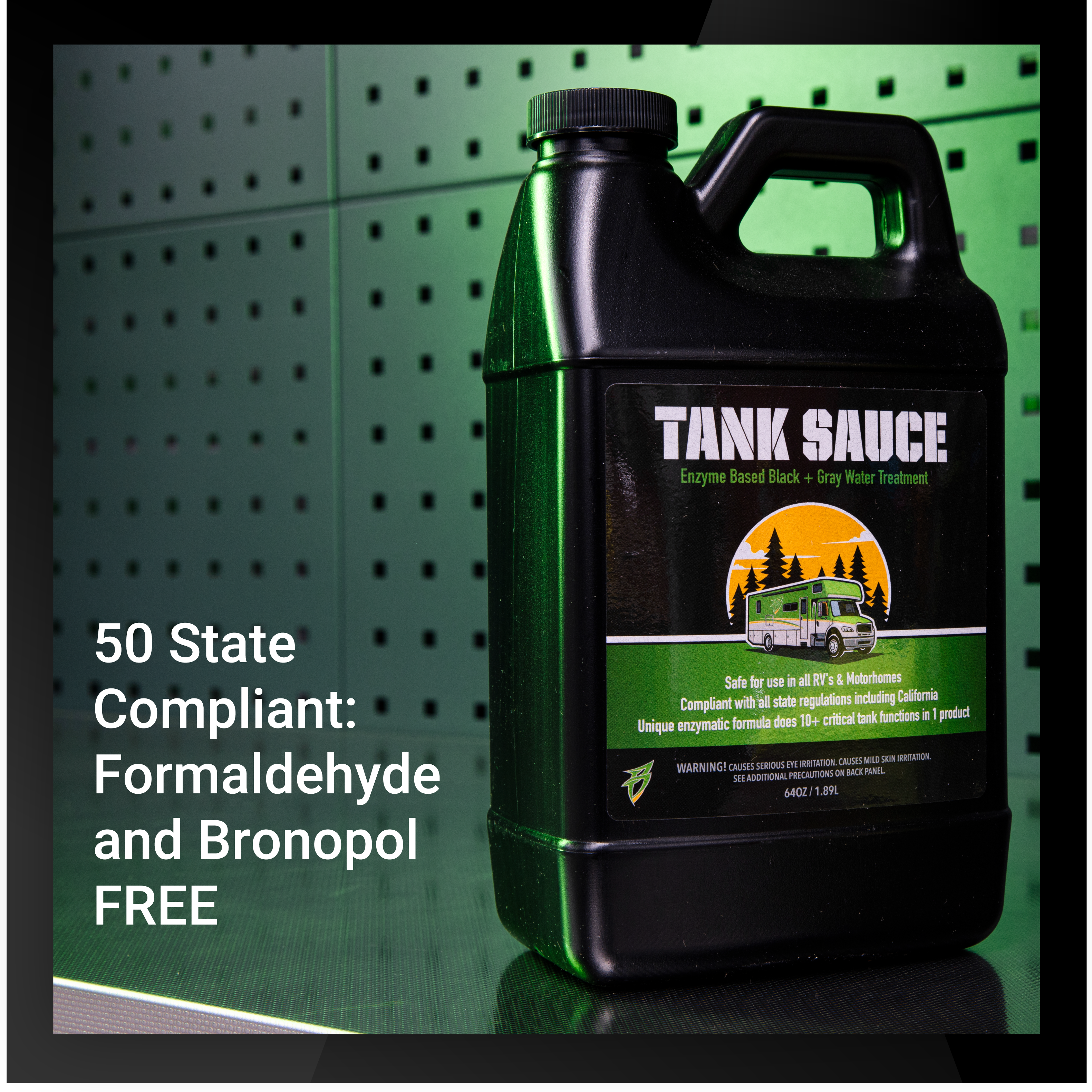 Premium enzyme-based tank treatment for RVs and boats, formaldehyde and bronopol free, compliant in all 50 states.