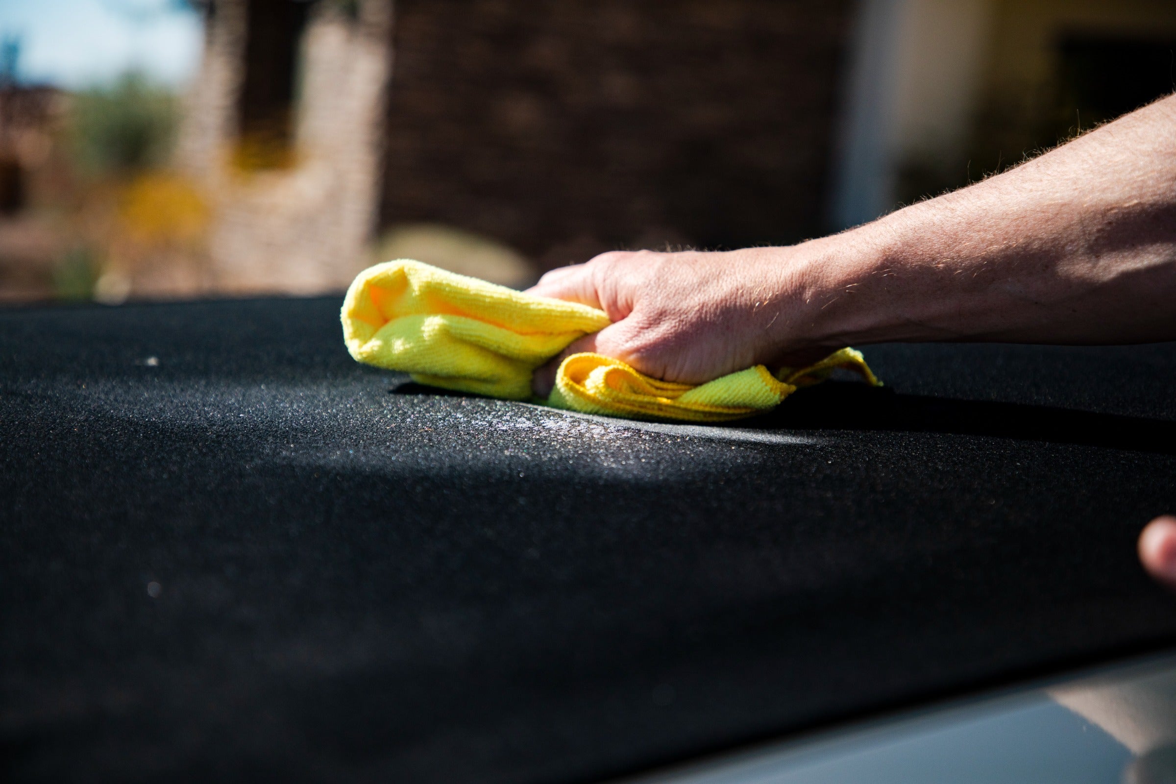 cleaning a convertible top with Topless Sauce