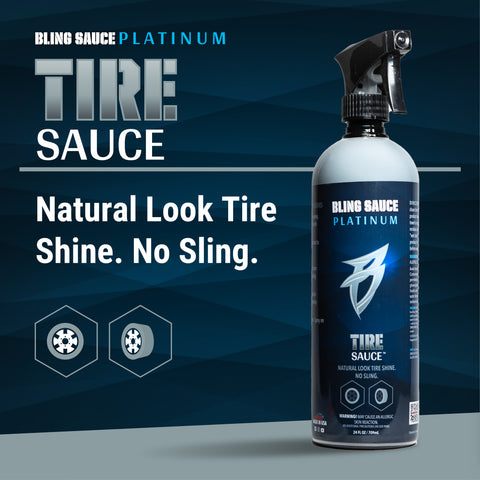 Premium tire shine spray that delivers a natural look without sling for a professional finish. Ideal for vehicle detailing.