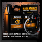 Premium RV Sauce for quick detailing, featuring high-quality ceramic coating and light-duty cleaner for RV maintenance.