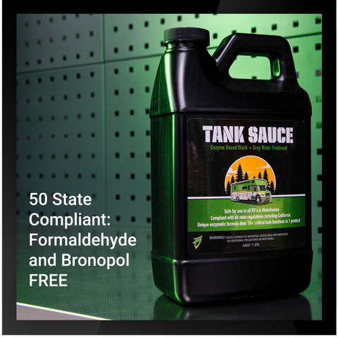 Premium enzyme-based tank treatment for RVs and boats, formaldehyde and bronopol free, compliant in all 50 states.